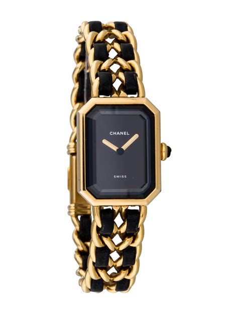 chanel ladies watches black